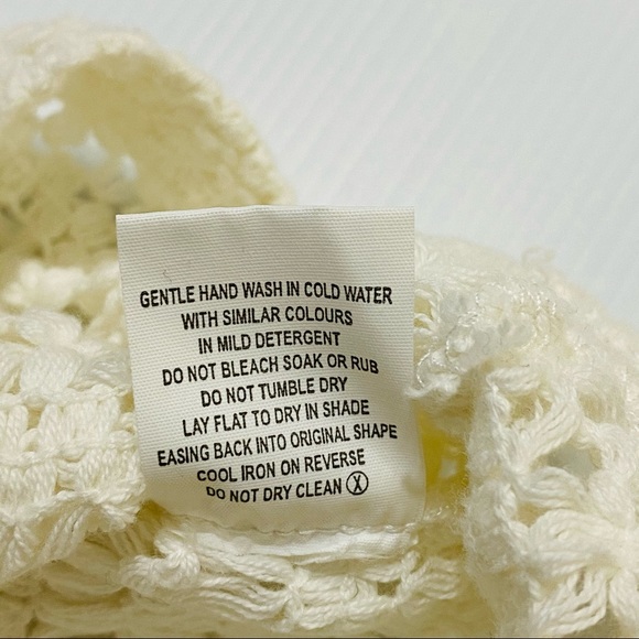 SEED FEMME Womens White Cream 100% Cotton Crochet Sleeveless BOHO Top Size XS - Picture 7 of 11